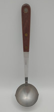 Vtg Robinson Knife Co Stainless Steel Soup Ladle Wood Handle Brass Rivets USA picture