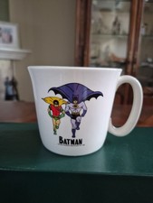 Rare Vintage 1966 Batman Robin Salem Milk Glass Coffee Mug DC Comics picture