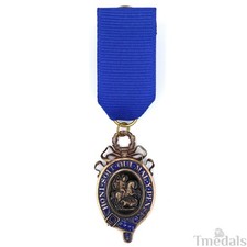 Order of the Garter Lesser George Brass Enamel Medal Replica Blue Ribbon picture
