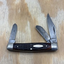 Vintage Case XX 7 Dot 1973 USA 6392 Large Stockman Knife - Beautiful Redbone  picture