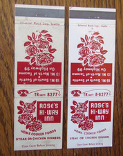 FIFE, WASHINGTON MATCHBOOK COVERS: ROSE'S HI-WAY INN EMPTY MATCHCOVERS -M picture