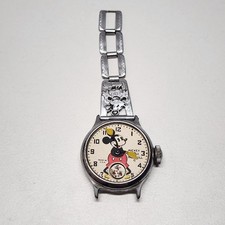 Vtg 1922 Mickey Mouse Ingersoll Watch No Crystal, Band, Does Not Run Parts Only picture