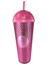 Starbucks Iridescent Pink Domed Studded Cold Cup 24 Oz picture