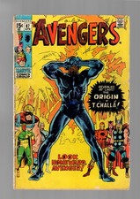 Marvel Comics Avengers #87 (1971) Black Panther T'Challa Origin Bronze Age Key picture