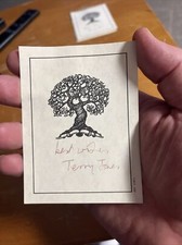 Signed Terry Jones Paper Bookplate Monty Python TV BBC Comedy Team picture