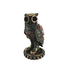 Steampunk Rocket Owl Miniature Figurine picture