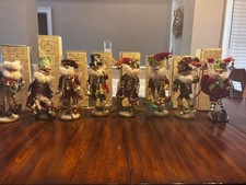 Mark Roberts Christmas Fairies Collection – Set of 8 with Stands – Collectible picture