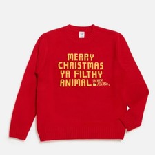 DISNEY  HOLIDAY SWEATER for Adults -HOME ALONE MERRY XMAS YA FILTHY ANIMAL-NWT L picture
