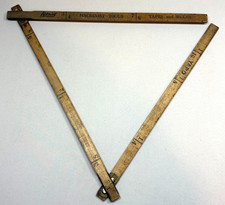 Vintage Lufkin No 11 Wooden Folding Ruler Pat 1912 Machinist Tools Yardstick USA picture