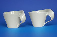 Vintage OKKO Coffee Cup White Ceramic Set MOMA Y2K Museum Modern Art Minimalist picture