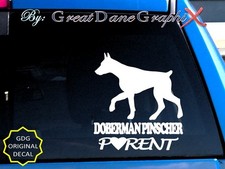 Doberman Pinscher PARENT(S) - Vinyl Decal Sticker / Color Choice - HIGH QUALITY picture
