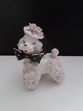 Vintage Spaghetti Poodle Figurine With Rhinestones picture
