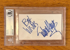 Salma Hayek Signed Index Autograph Card Beckett BAS Slabbed Inscribed picture