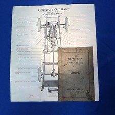 Antique 1925 Chrysler Four Instruction Book With Lubrication Chart picture