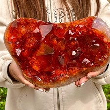 11.86LB Natural citrine block quartz crystal mineral specimen picture
