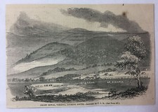 1862 magazine engraving~ FRONT ROYAL, VIRGINIA looking south picture