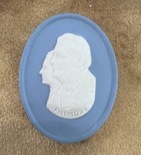 Wedgwood Jasperware President Millard&Abigail Fillmore Oval 2.25