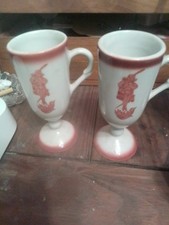 2 Vintage Loubat New Orleans Cafe Brulot Flaming Devil Diablo Demitasse Cups  picture
