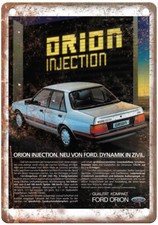 Vintage 1984 Ford Orion Injection Ad Retro Look Metal Sign A8981 picture