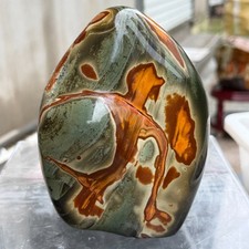 3.97LB Gorgeous Natural Polychrome Ocean Jasper Freeform Crystal Reiki Healing picture