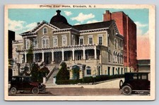 NJ, Elizabeth, The Elk's Home, Old Cars, Vintage Postcard picture