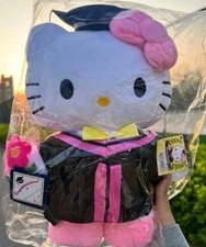 Hello Kitty Graduate Plush Graduation Cap Gown Tassel Flowers Gift Tag Brand New picture