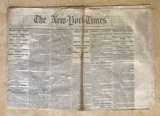 Original 1862 Civil War Newspaper New York Times May 18 USS Monitor Corinth 8pg picture