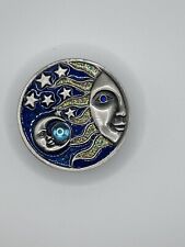 BLUE AND SILVER MOON AND STAR AND SUN TRINKET BOX picture