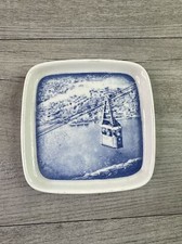 Handtrykt Souvenir Norway Vintage Pin Dish Square 4