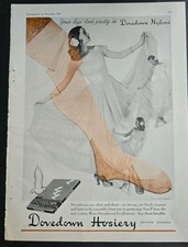 1947 Women's Dovedown Nylons Stockings Hosiery Legs Look Pretty Vintage Ad  picture