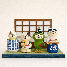 Authentic DECOLE Concombre Sushi Cat Set w/ Mat & Screen 6pcs Japan picture