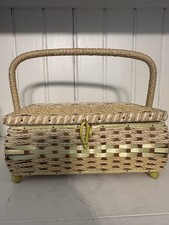 Vintage Dritz Sewing Basket Full of Sewing Notions Buttons picture