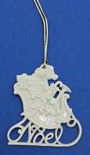 Vintage Lenox Holiday Wishes Ornament - Noel Sleigh picture