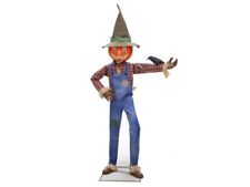 Animated Whimsical Scarecrow Pumpkin Crow Halloween Prop Haunted House Corn Maze picture