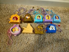 1990s Disney Polly Pocket Style Locket Necklace 9 Complete playsets picture