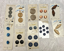La Mode Le Bouton Vintage Original Carded Round Sewing Buttons Mixed Lot  picture