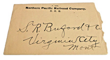 1870's NORTHERN PACIFIC USED COMPANY ENVELOPE VIRGINIA CITY MONTANA S. R. BUFORD picture