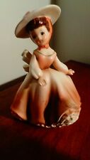 Vintage Beautiful Napco Ware Southern Belle Napkin Holder Girl Doll Figurine  picture