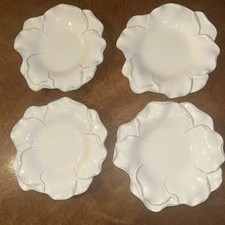 4 Roscher & Co Antique White Leaf Collection Salad Plate NEW 9-3/8”FREE SHIP picture