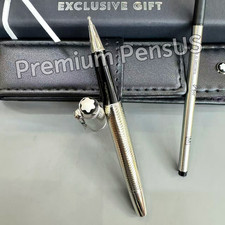 MONTBLANC Meisterstück Silver Barley Rollerball Pen with Case & Refill picture