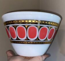 RARE WHITE FIRE KING FRED PRESS SPLASH PROOF MIXING BOWL picture