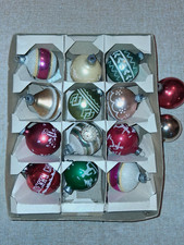 Vtg MCM Shiny Brite Mercury Glass Ornaments  Lot 14 Reflector, Double Cone, Mica picture
