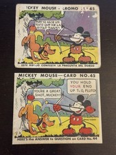 1935 BUBBLE GUM YOU'RE A GREAT SHOT #45 MICKEY MOUSE- Lot Of 2-Spanish & English picture