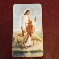 Vintage Catholic Holy Card - Christ The Good Shepherd picture