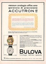 Bulova Accutron Gold Steel Advertising Original 1965 Certificato By Warranty picture
