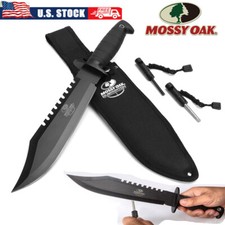Mossy Oak Survival Hunting Knife W/Sheath 15'' Fixed Blade Tactical Bowie Knife picture