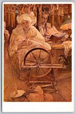 DS1/ Alphonse Mucha Artist Signed Art Nouveau Postcard c1910 Woman 17 picture