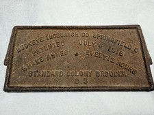 Vintage Collectible Buckeye Incubator Cast Iron Sign picture