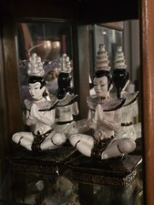 Vintage Hand Painted Ceramic Figurine Temple Dancer Very Nice Condition  picture