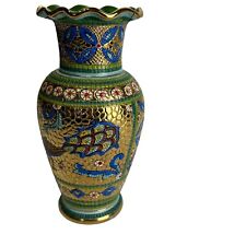 Lavorato A Mano In Oro Zecchino Hand Painted With Gold Italian Large Vase picture